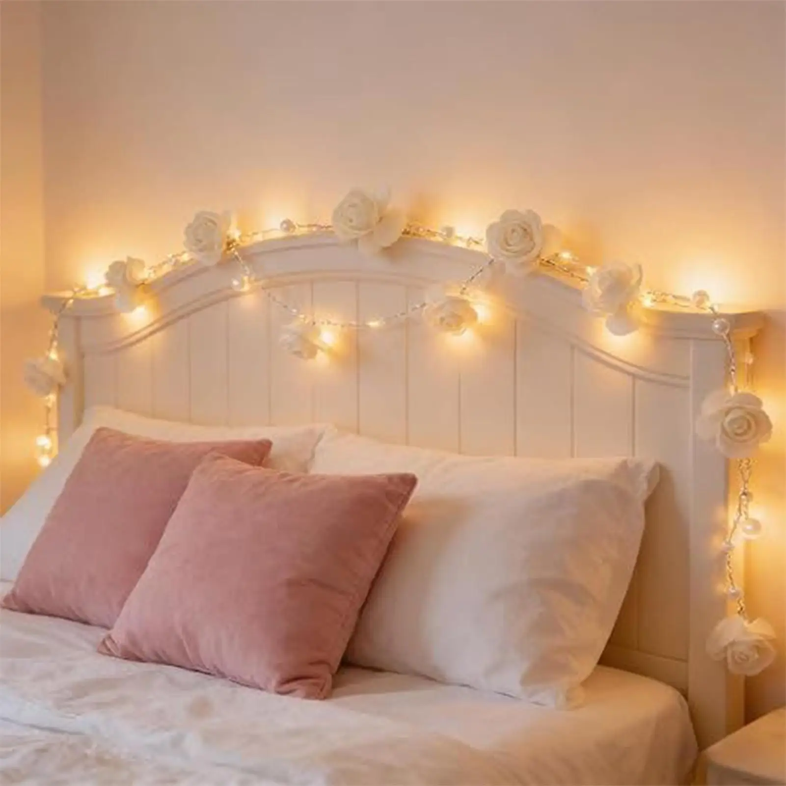Roses String Lights 30 LED 0.36W Artificial Battery Operated Flowers Lamp Rose Vine Garland Lights Decor for Wedding Birthday