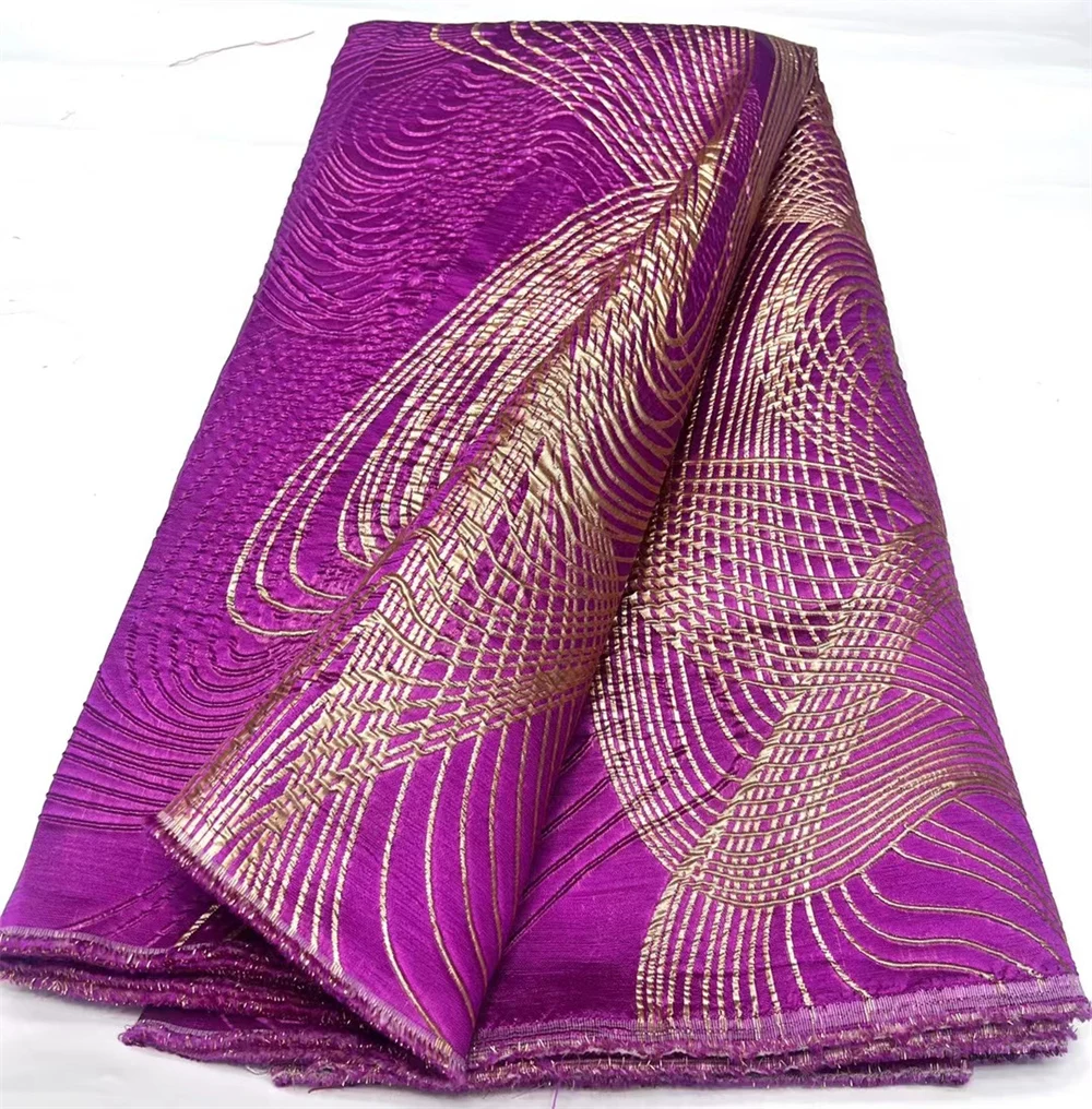 

Latest 5 Yards Guinea Brocade Jacquard Fabric African Lace 2024 High Quality Nigerian Brocade Fabrics for Wedding Dress