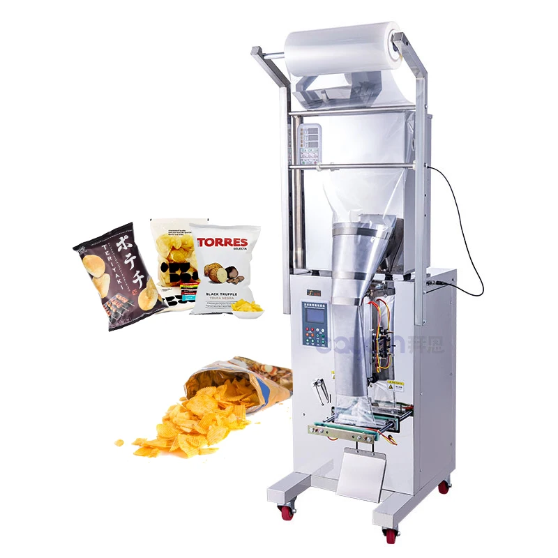 Máquina envasadora de patatas fritas, 100g, 200g, máquina de sellado, palomitas de maíz, galleta, arroz, patatas fritas