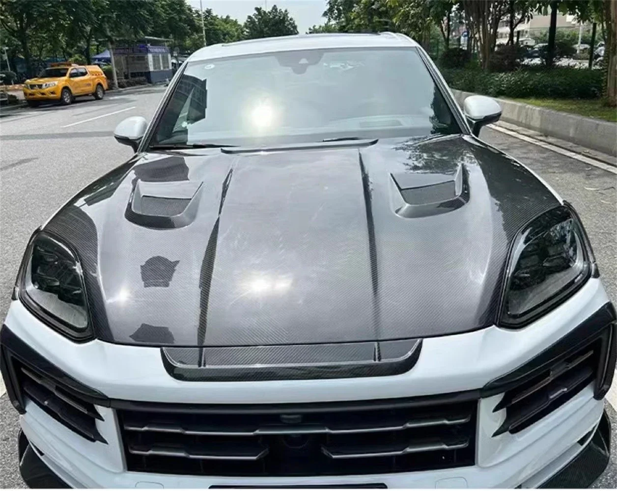 Car surround front rear lip hood Wheel eyebrow Side skirts body kit for 2024 Porsche Cayenne modified turbo GT