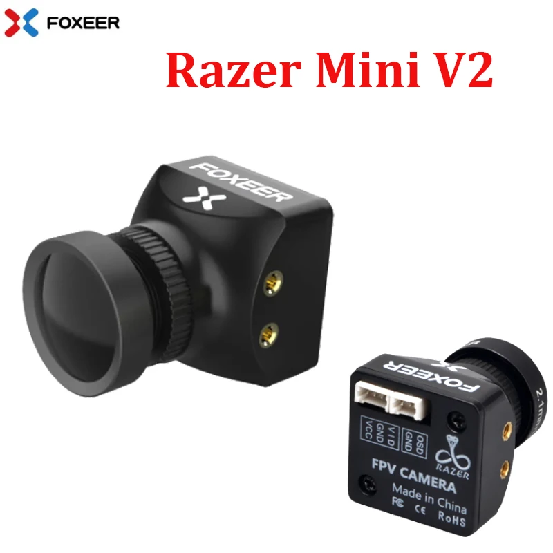 

Foxeer Razer Mini HD 5MP 2.1mm M12 Lens 1200TVL FPV Camera NTSC PAL Switchable 4ms Latency 22*22mm for FPV Drone