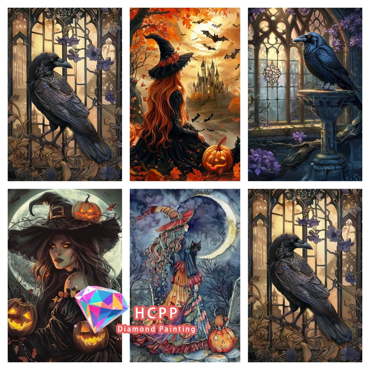 

Набор алмазной живописи «Призрак ведьмы» 5D DIY Алмазная вышивка крестом ручная работа искусство подарок на Хэллоуин ремесла украшение дома