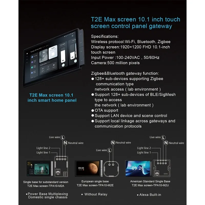 

2024 Tuya Smart Door Phone Machine With 10.1 Inch IPS Touch Screen POE Powered DC12V 2A Villa Intercom Max Working Tuya