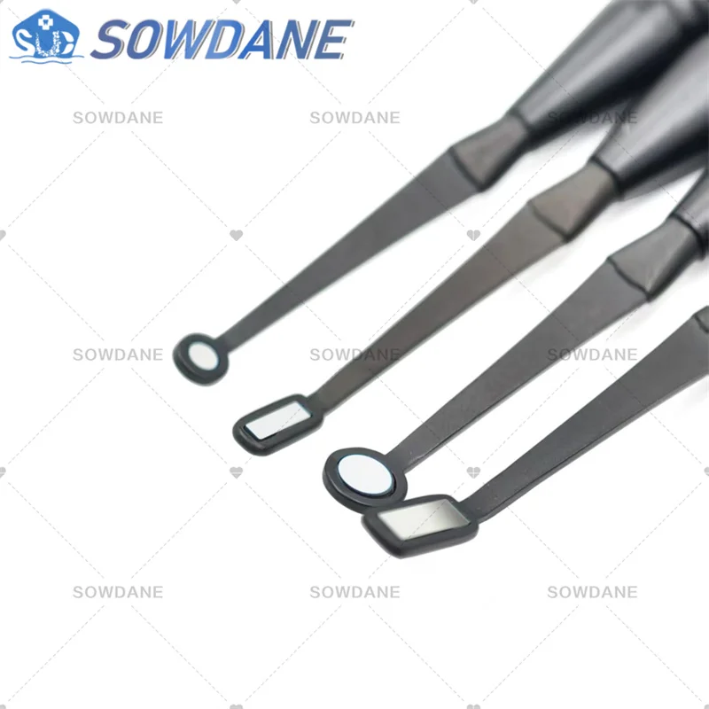 Thin Tip Dental Micro Mirror Reflector with Detachable Handle Disinfectable Autoclavable Odontoscope Multifunction Checking Tool