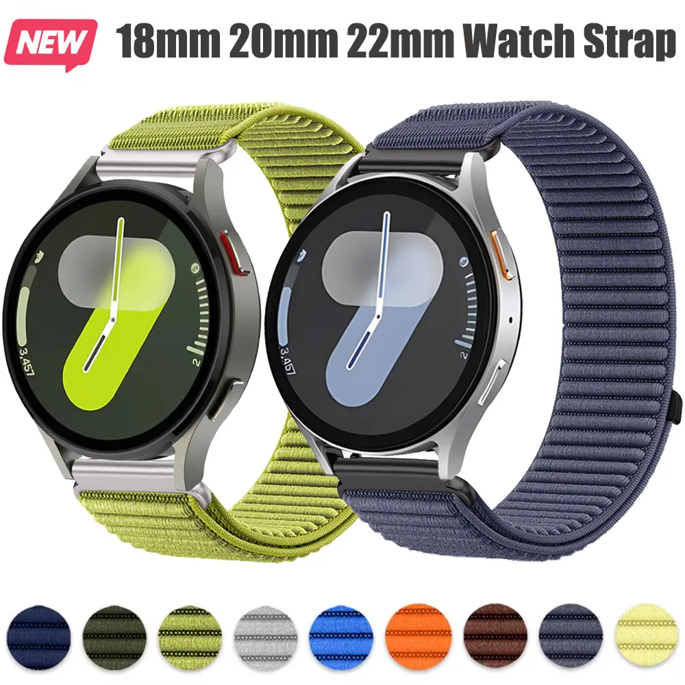 18/20/22mm Nylon Strap for Samsung Galaxy Watch 7 6 5 4 3 Replace Bracelet for Amazfit Balance 2/Active 2/Huawei Watch 5/GT6/5/4