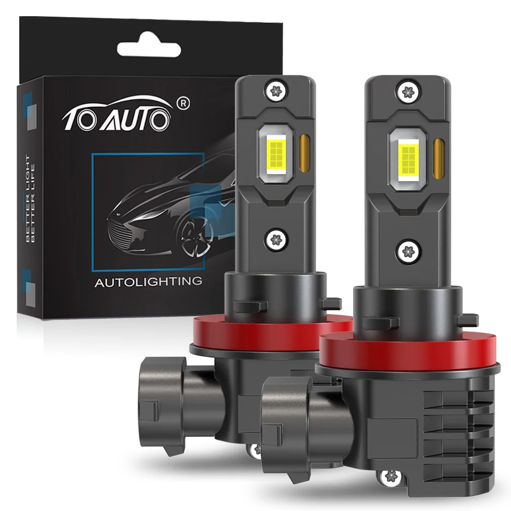 

TOAUTO H11 H8 Светодиодные фары Canbus 9005 HB3 HB4 9006 Турболампа Автомобильные фары Автомобильные аксессуары 12 В 6000 К Белый