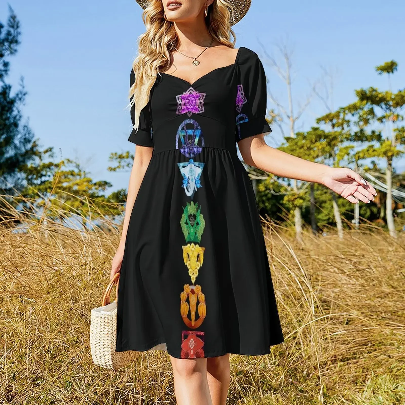 Animal Chakra Abundance Sleeveless Dress Elegant gown Women's evening dress sexy dress for women