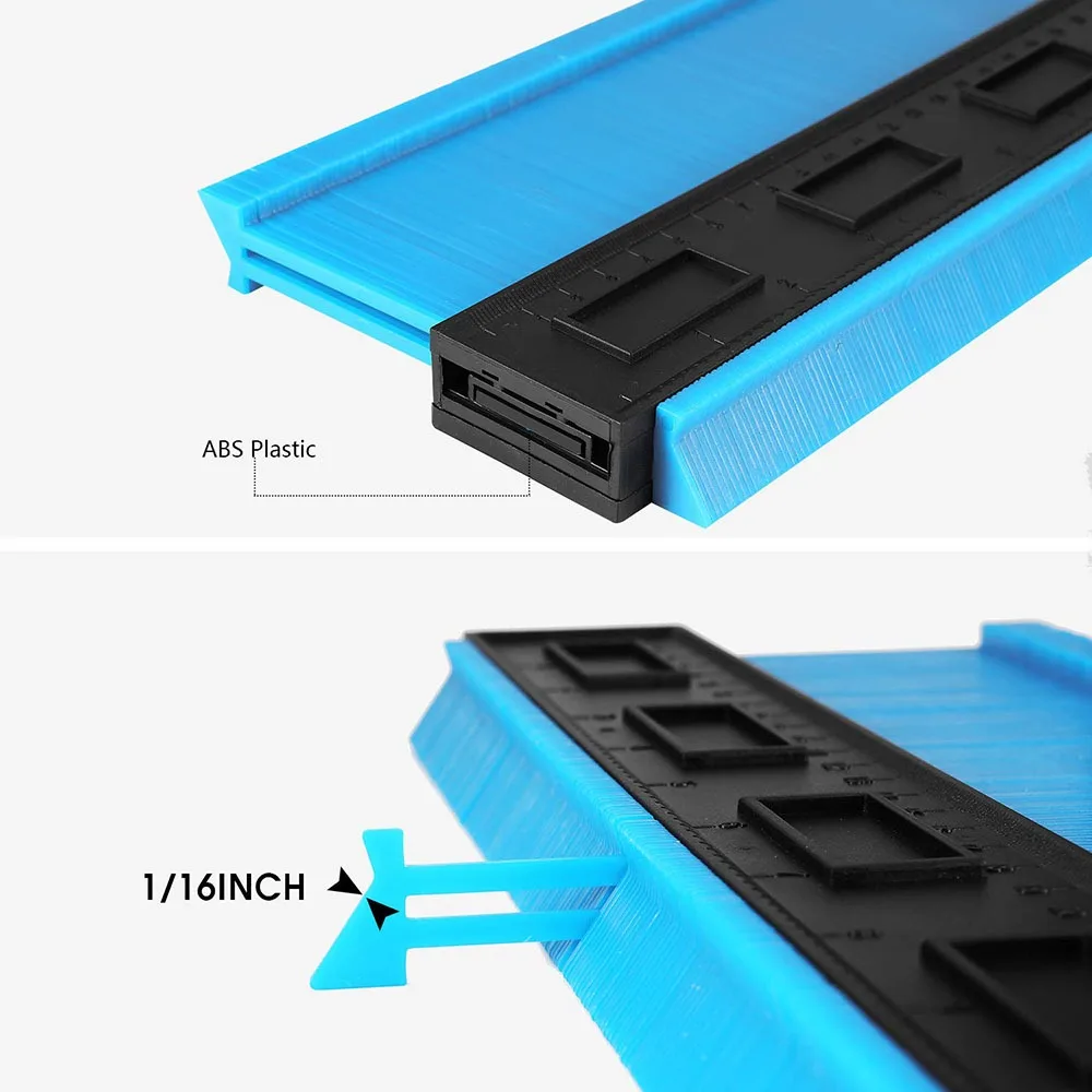 Contour Gauge 10 Inch Widen Profile Gauge Measure Ruler Contour Duplicator For Measurement Tiling Laminate Wood Marking Tool