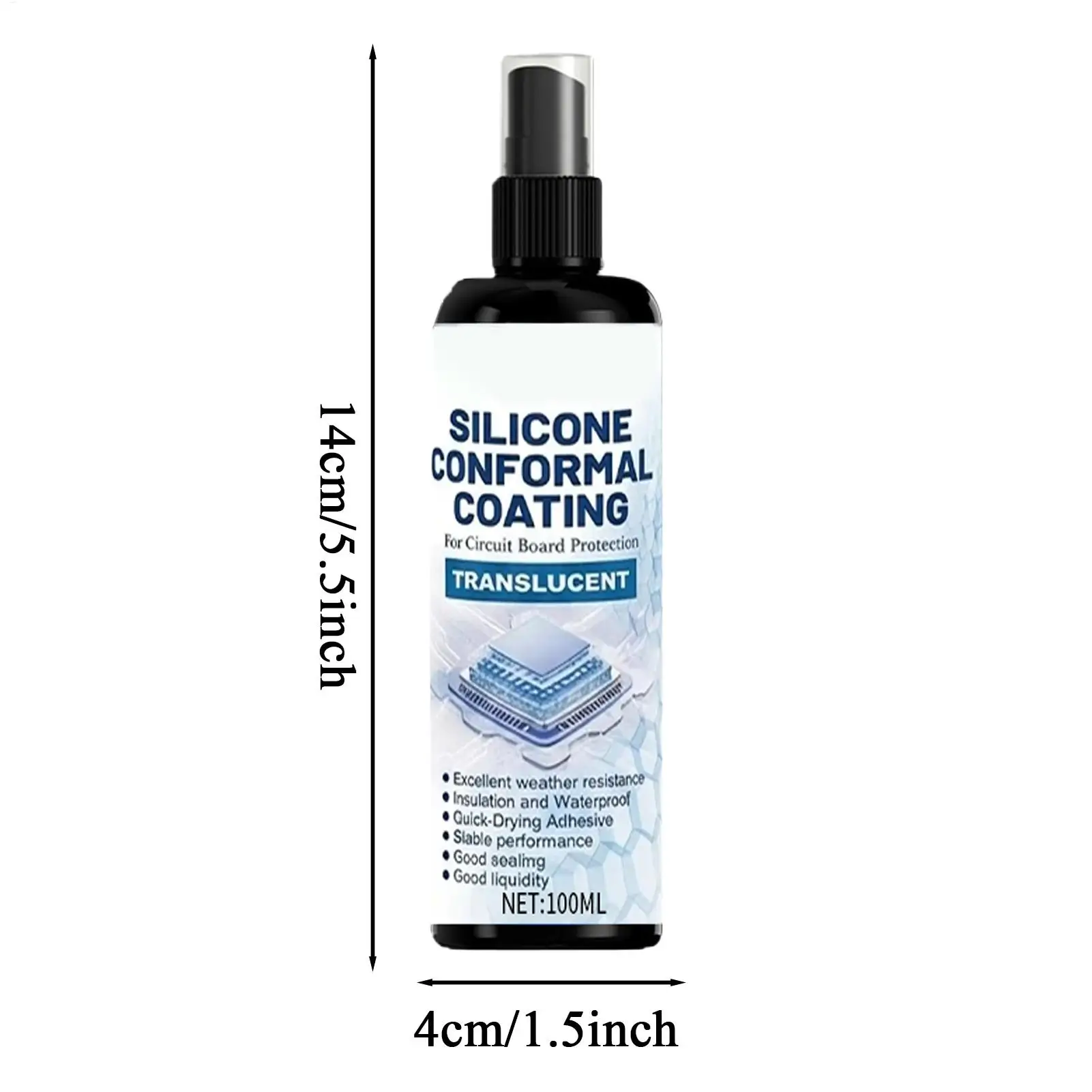 100ml Silicone Conformal Coating Spray Waterproof PCB Clear Sealant Electrical Contact Cleaner for Automotive Outdoor Equipment - view 6