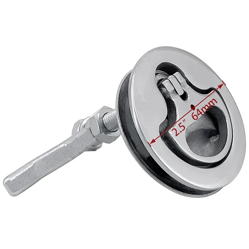 316 stainless steel marine handle lock with blade, rotary lock, handle ring, deck cover, door lock, floor lock, box buckle