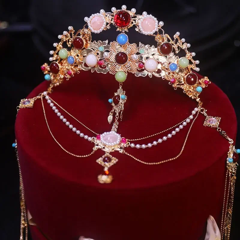 

Women's Gold plated Flowers Chain Tassel Hair Stick Headwear