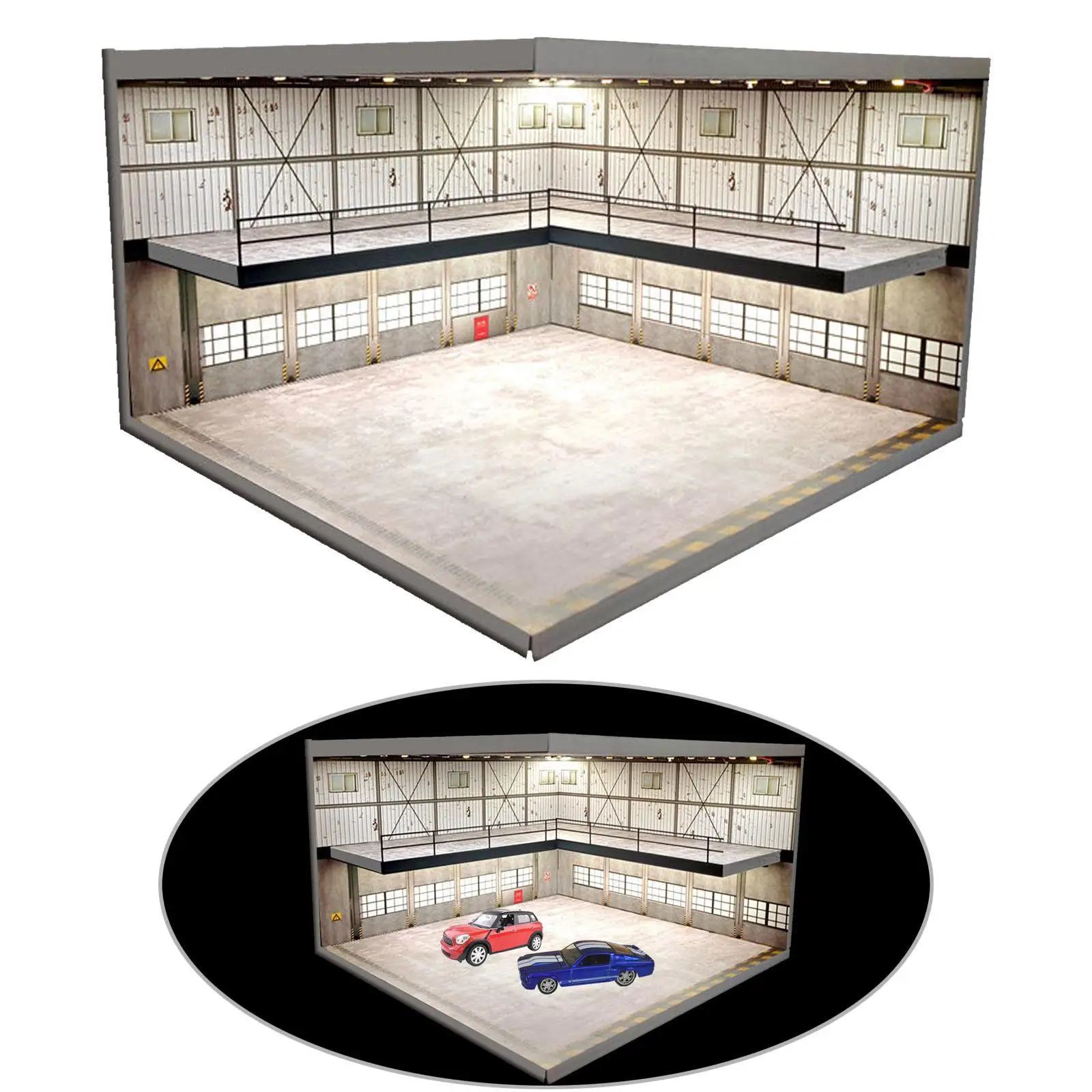 

Acrylic Resin Storage Cabinet for 1 64 Diecast Wheels Miniature Car Display Stand Diorama Garage with USB Lighting