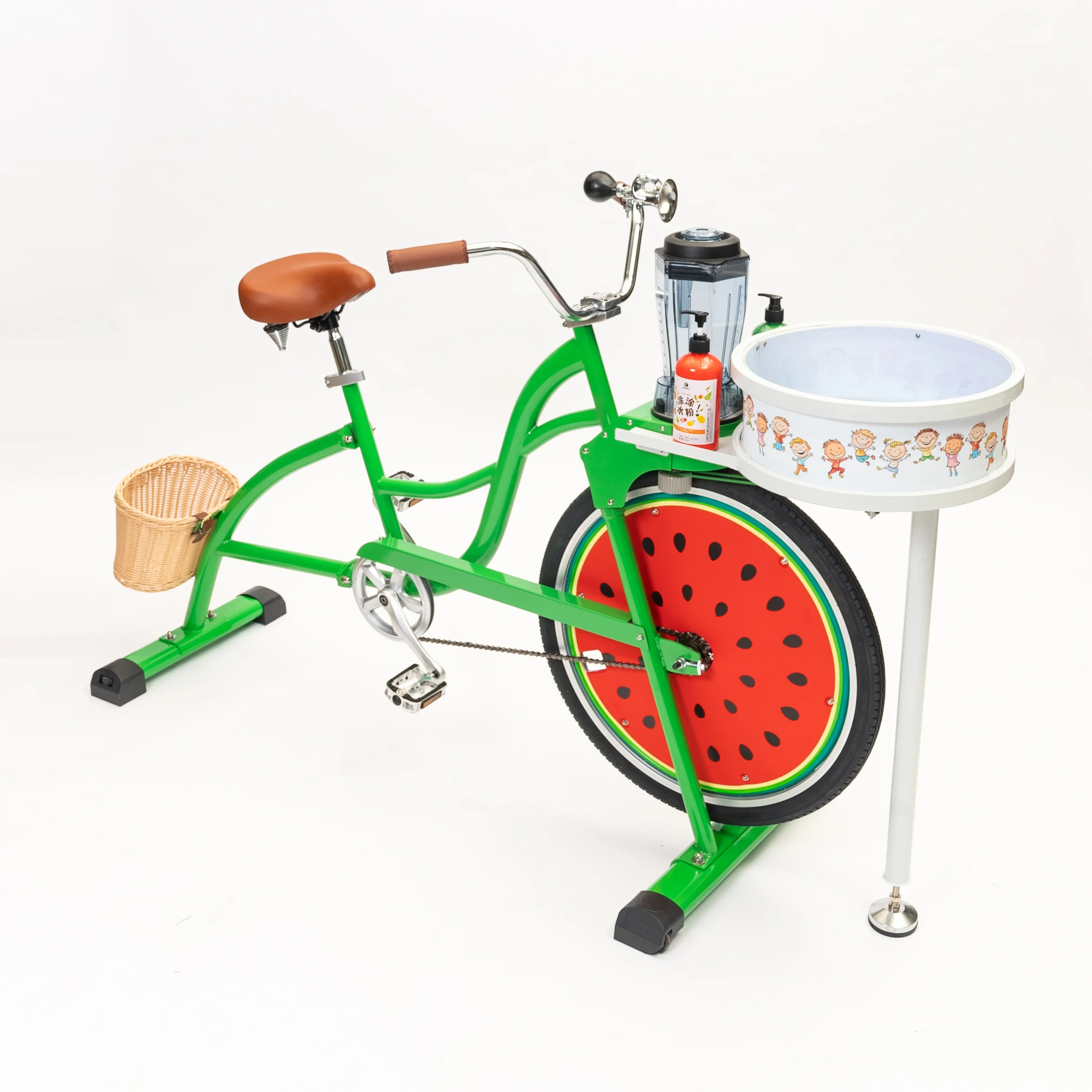 ATV&UTVEXI Multifunctional Single Speed Bike with Spinning Art Juicer Blender Aluminum Alloy Ordinary Beach Cruiser