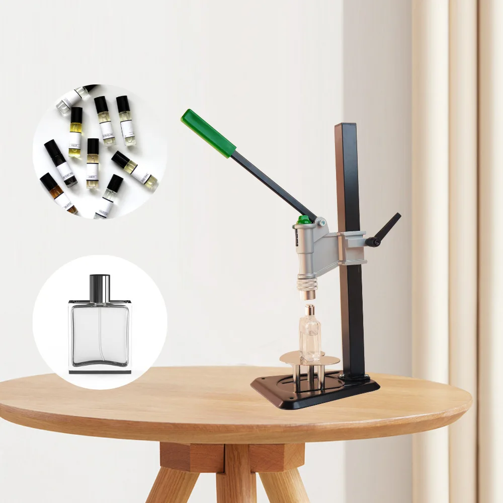 Hand-pressed perfume sealing and capping machine, mist spray dispenser, perfume capper