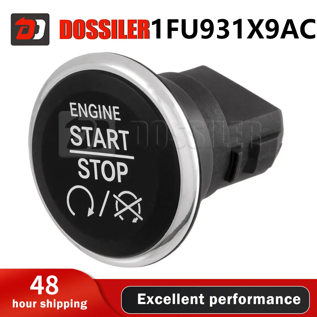 

1FU931X9AC 33370101 Dossiler Push To Engine Start Stop Switch for Dodge Challenger Durango Grand Caravan Jeep Grand Cherokee