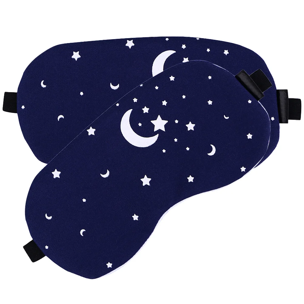 

2pcs Sleep Eye Mask Cotton Linen 3D Adult Gypsophila R om Back Color Lightweight Travel Office Outdoor Camping Breathing