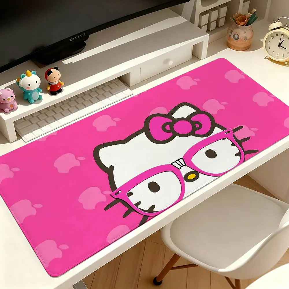 Cute H-hello K-kitty Kawaii Mouse Pad Computer Mat Deskpad Laptop Keyboard Mat Office Large Landscape Mousepad