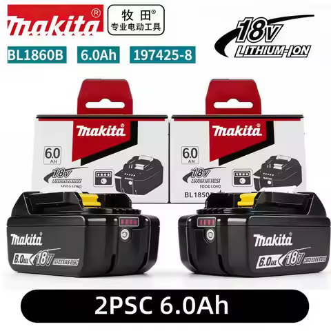 Makita 18V battery for Makita tool operation 18650 rechargeable battery Makita 18V tool battery replaceable BL1860B+charger