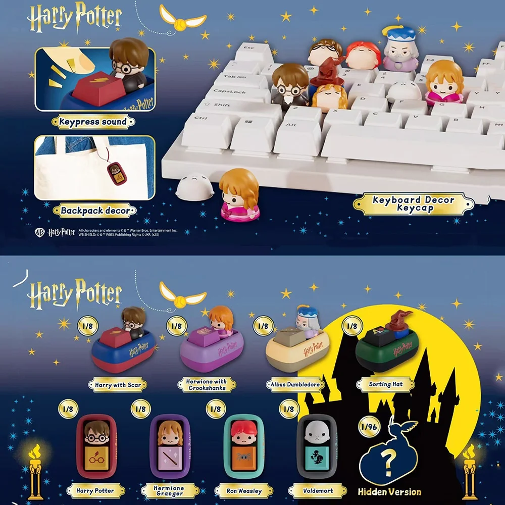 Véritable Harry Potter Keycaps dessin animé Hermione Ron personnage série clavier remplacement Keycaps mécanique clavier décor cadeaux