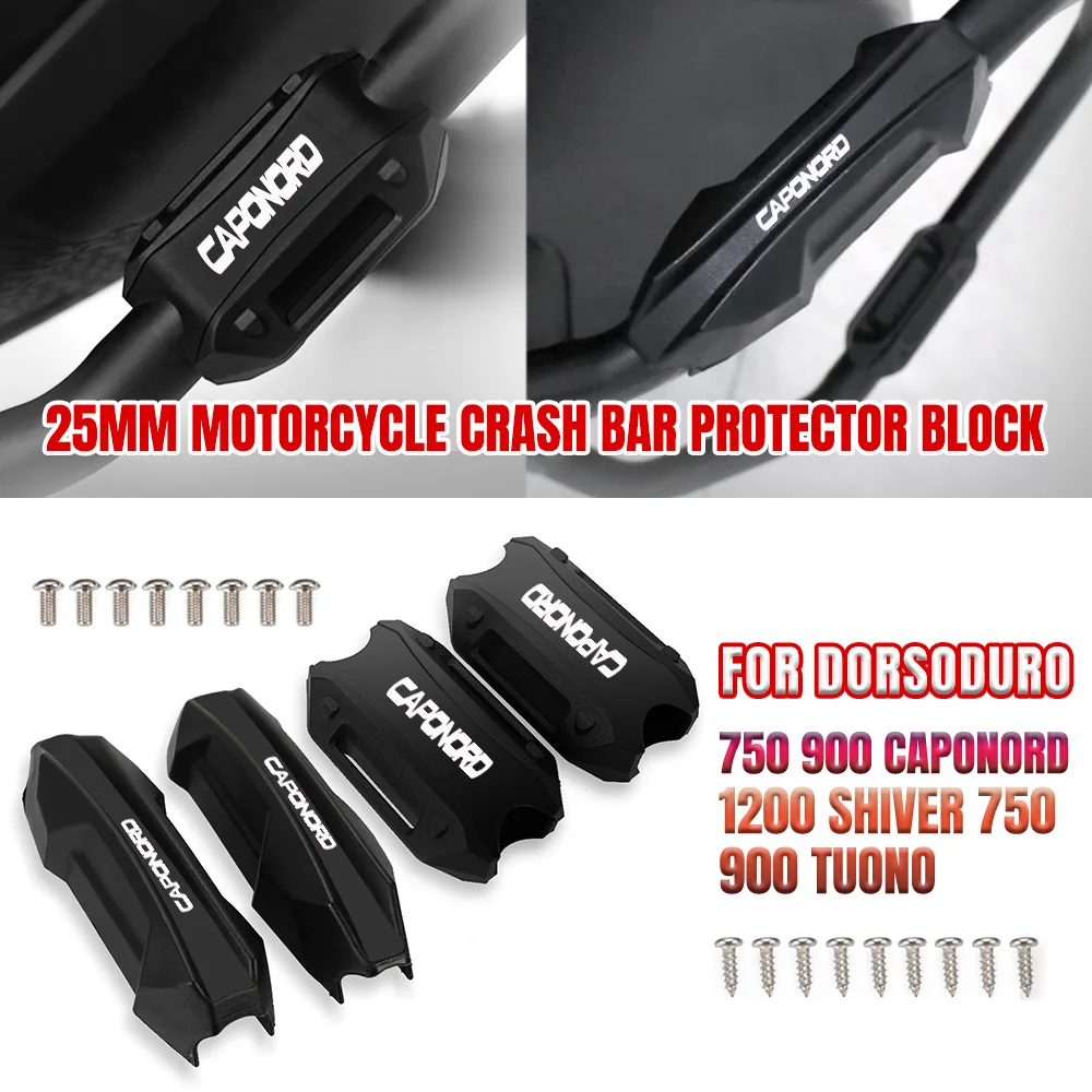 

Bumper Engine Guard 25MM Protection Block Crash Bar Decorative For Aprilia Dorsoduro 750 900 Caponord 1200 Shiver 750 900 Tuono