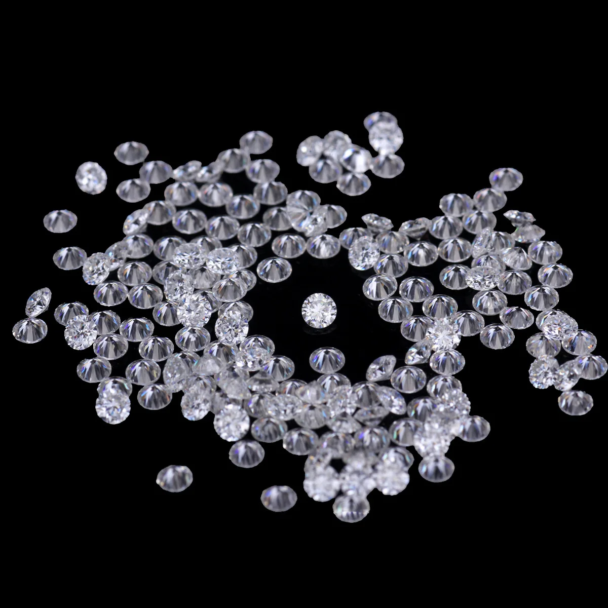 1.0ct / Pack Super White D Color Small Size Moissanite Loose Diamond 0.8mm-3.0mm Moisanite Stone for Moissanite Rings Making