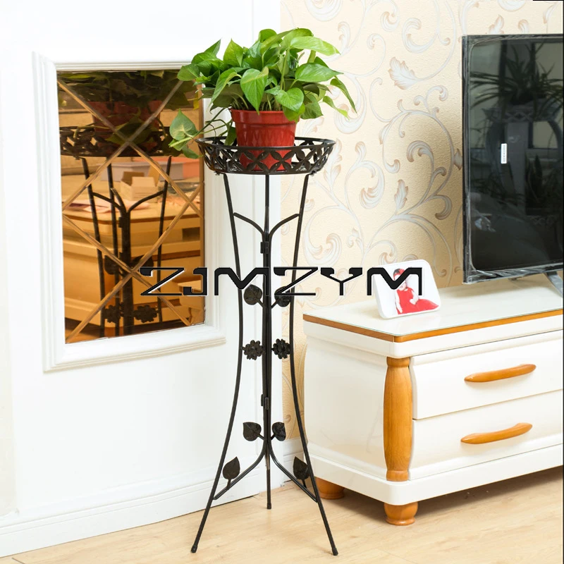 Single Layer Flower Rack Outdoor Indoor Plant Holder Plant Rack Flower Stand for Living Room Indoor Garden Balcony Decor