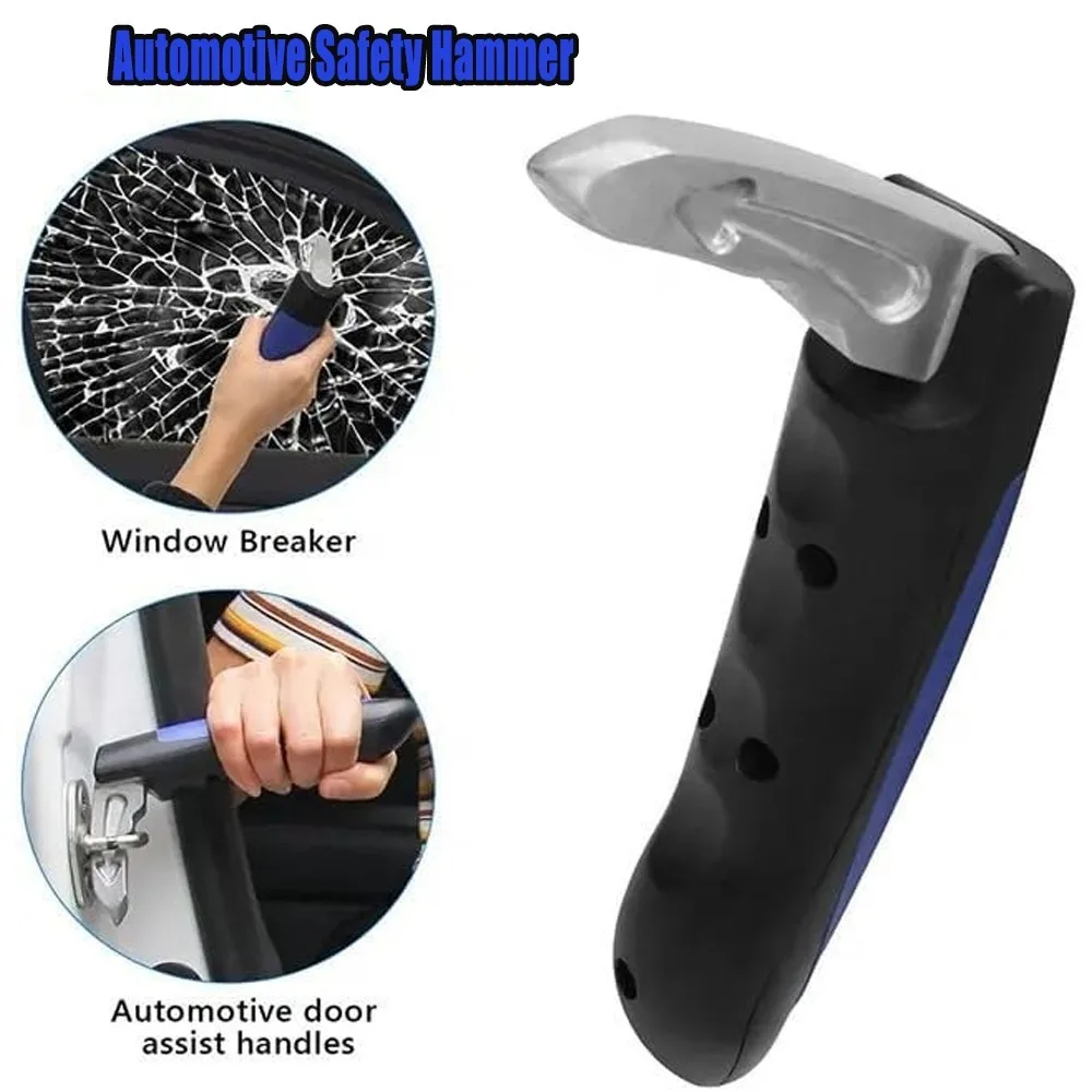 Car Door Armrest Safety Hammer With Window Breaker Seatbelt Cutter Aluminum Alloy Emergency Escape Tool For Vehicle 2 In 1