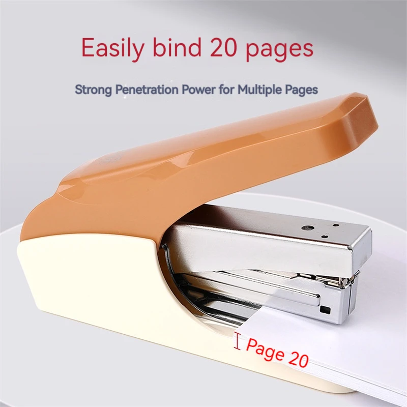 

20 листов эффективный степлер легкая бумага школьные канцелярские принадлежности портативный степлер для 24/6 26/6 скоб офисные принадлежности
