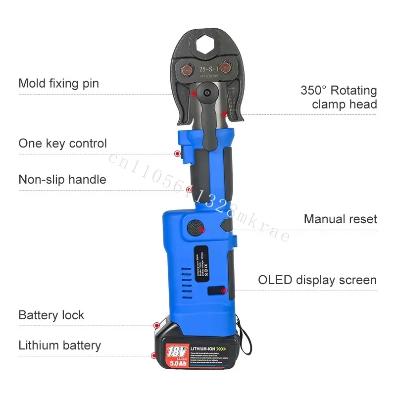 PS-1525 PS-1930 Hydraulic Electric Copper Press Plumbing Press Tool Cordless Battery Power Tool
