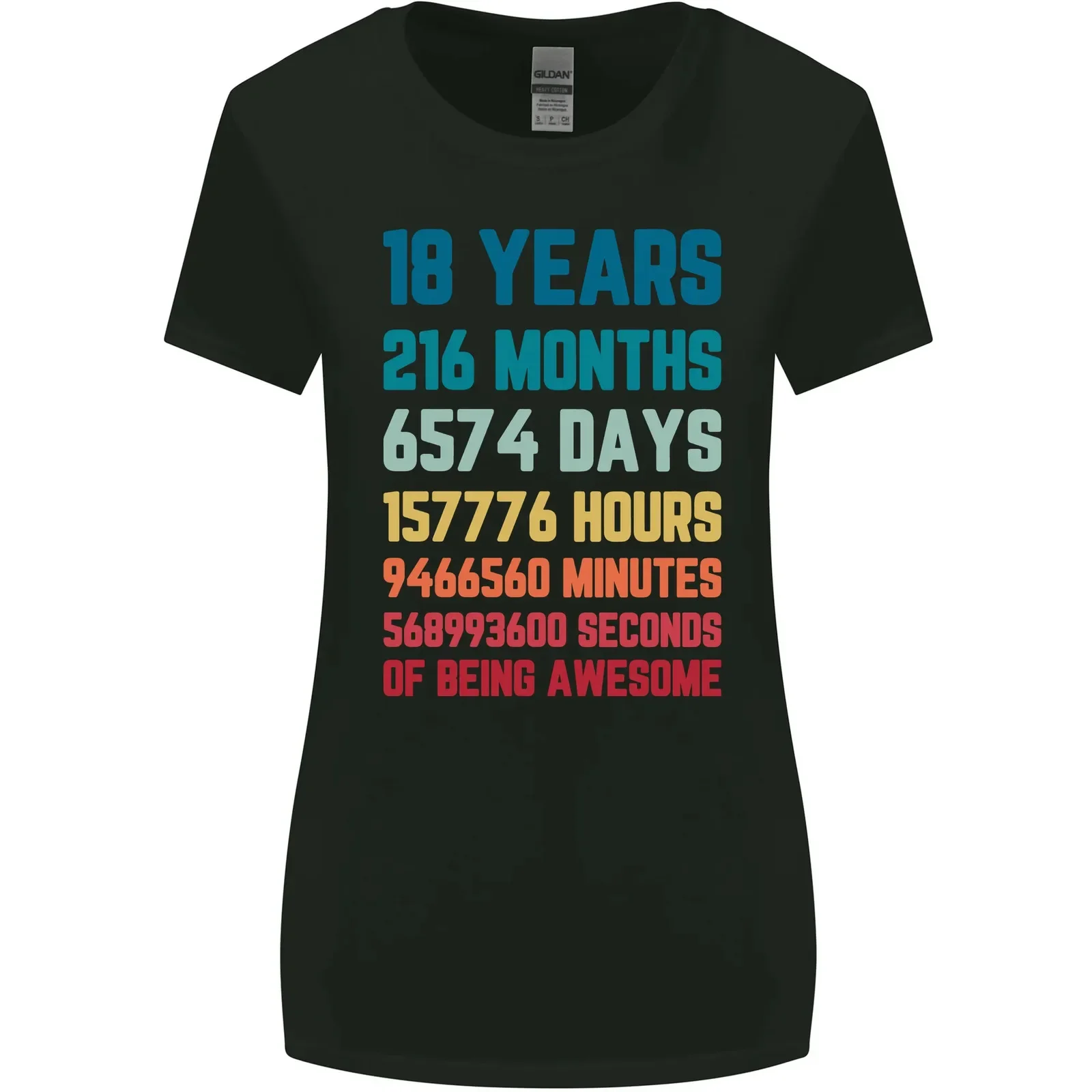 18th Birthday 18 Year Old Womens Wider Cut T-Shirt