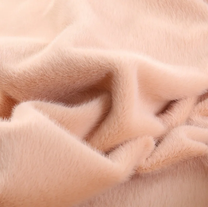 High Grade Encrypted Mink Fur High and Low Fur Fabric Otter Rabbit Fur Plush Toys Blanket Clothing Faux Fur DIY Sewing Fabric