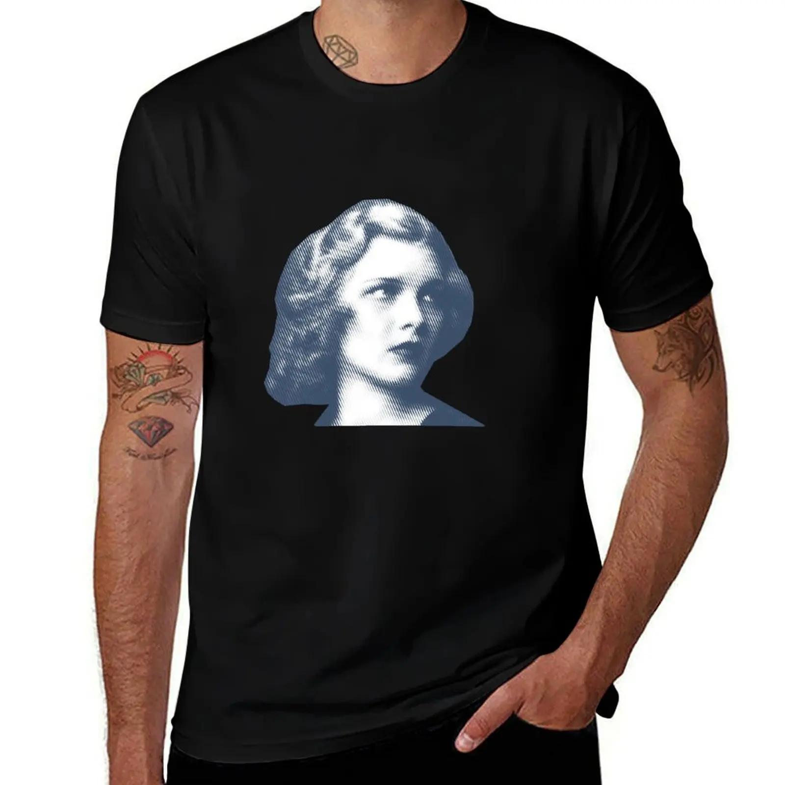 

halftone woman portrait T-Shirt hippie clothes quick drying new edition Short sleeve tee men t shirts high quality