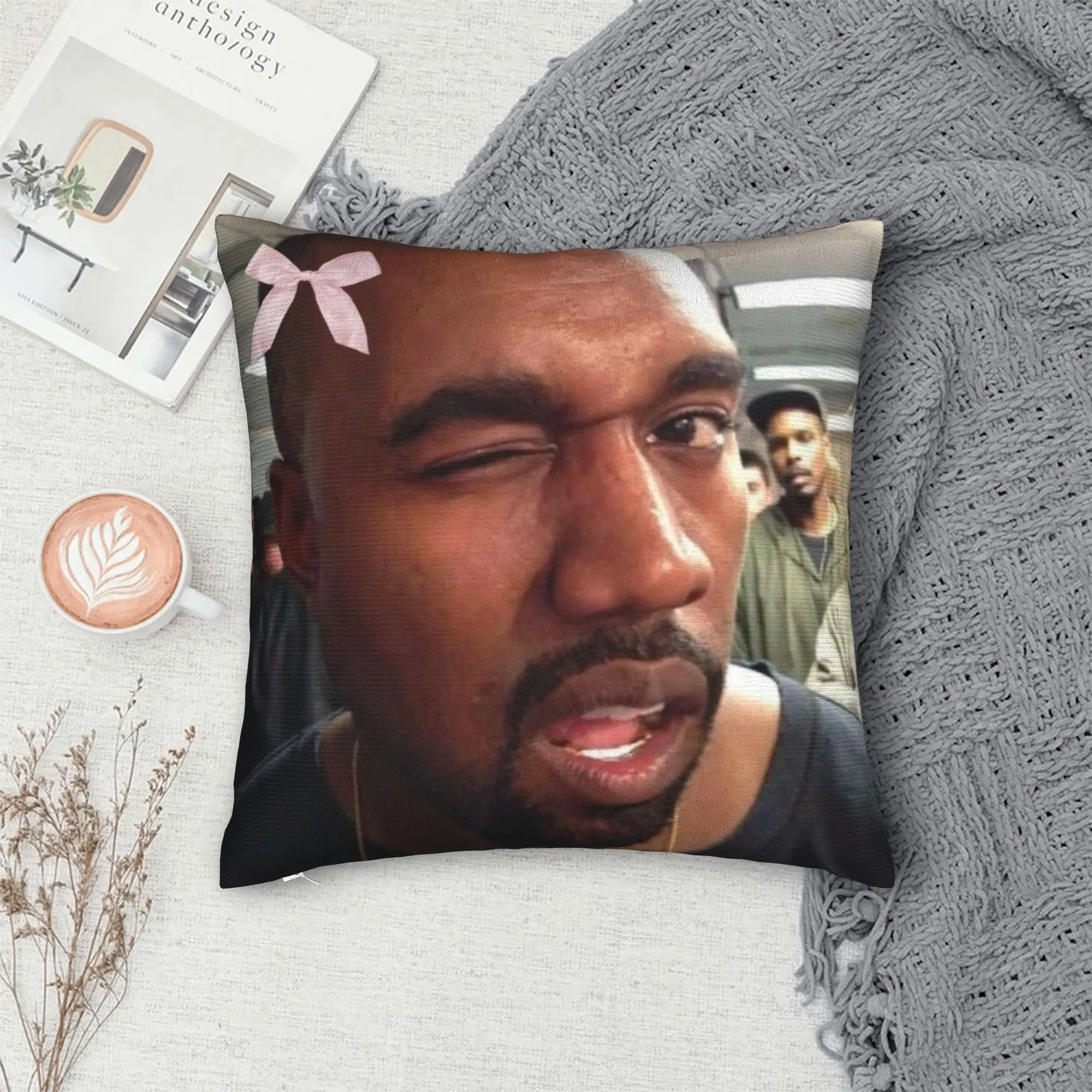 

K-kanyes w-wests забавный мем наволочка с принтом наволочки наволочки новый стиль украшения для кровати квадратные разные размеры