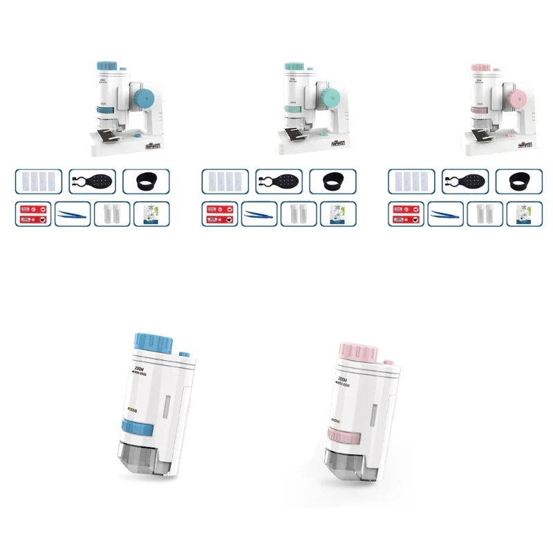 

Handheld Microscope Battery Powered Microscope With LED Light Kids Science