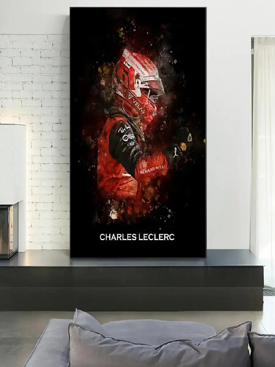 F Racing Car Formula  Racer Portrait Posters Wall Art Canvas Prints  Modern Home Decor Painting for Living Room