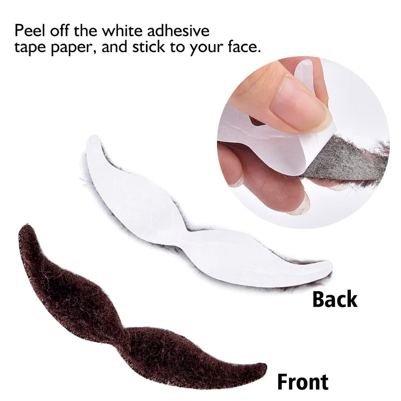 48pcs Creative Funny Costume Mustache Pirate Party Halloween Cosplay Fake Mustach Beard Whisker Kid Adult Novelty Party Supplies