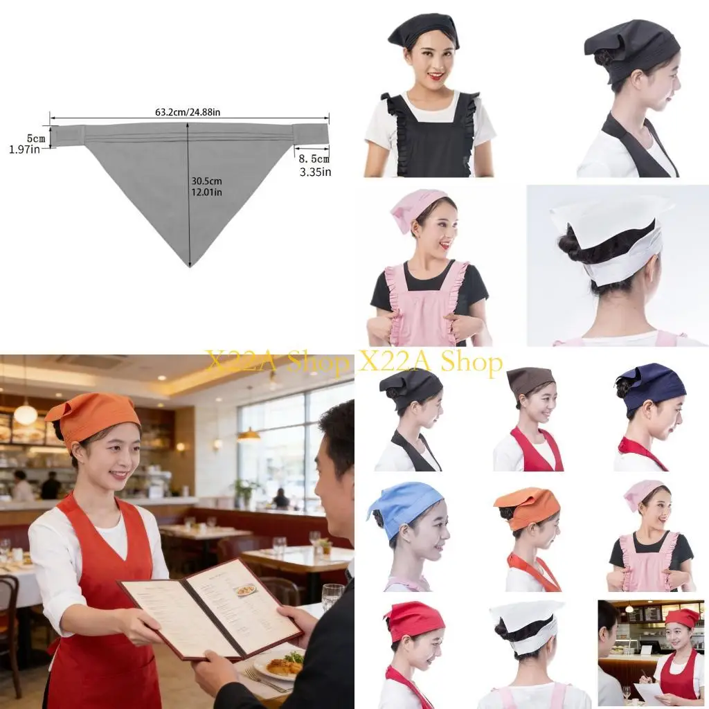 Unique Multifunctional Cotton Head Scarf For Restaurant Employees With Comfortable Wear And Trendy Patterns