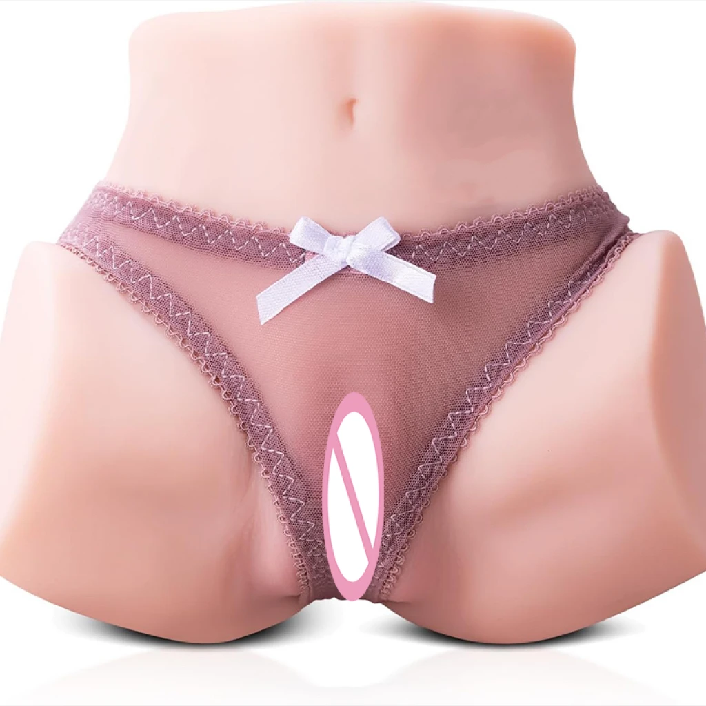 Life sized buttocks masturbator, dual channel realistic male sex toy, vagina and anus, male masturbation toy, adult toy
