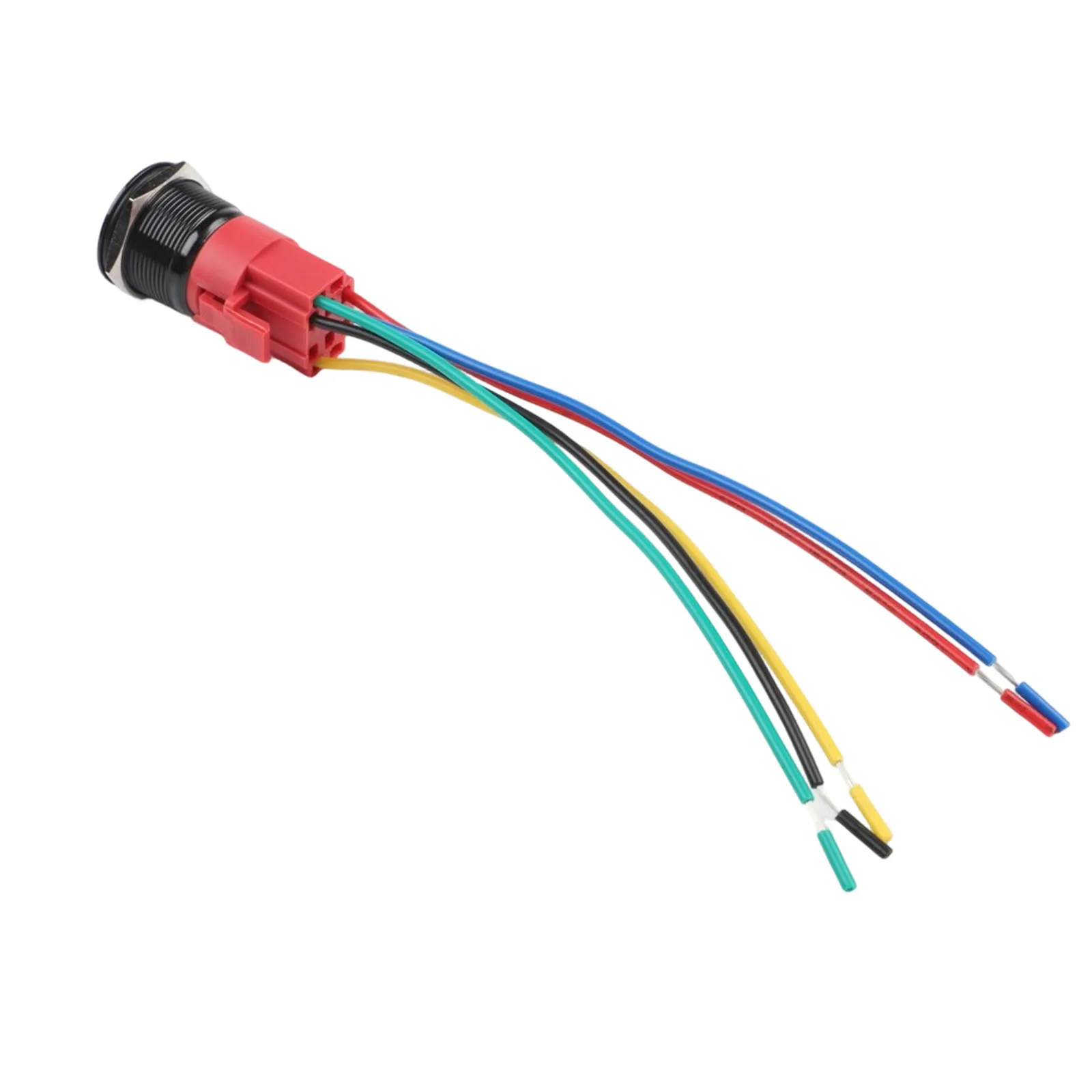 22mm Metal Latching Push Button Switch 12V with LED Light IP67 Waterproof Dustproof Suitable for Automotive and Motorcycle Use