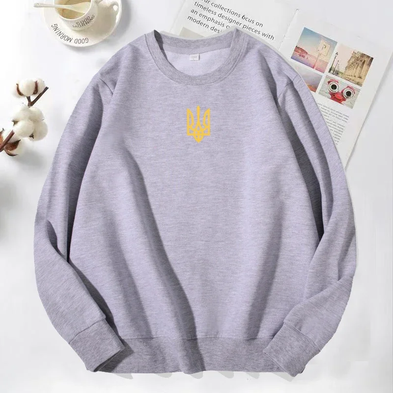 Ukrainian Sweatshirt Men\'s Clothes Zelensky Ukraine Coat of Arm Hoodies Male Pullover Spring Crewneck Sweatshirts Streetwear