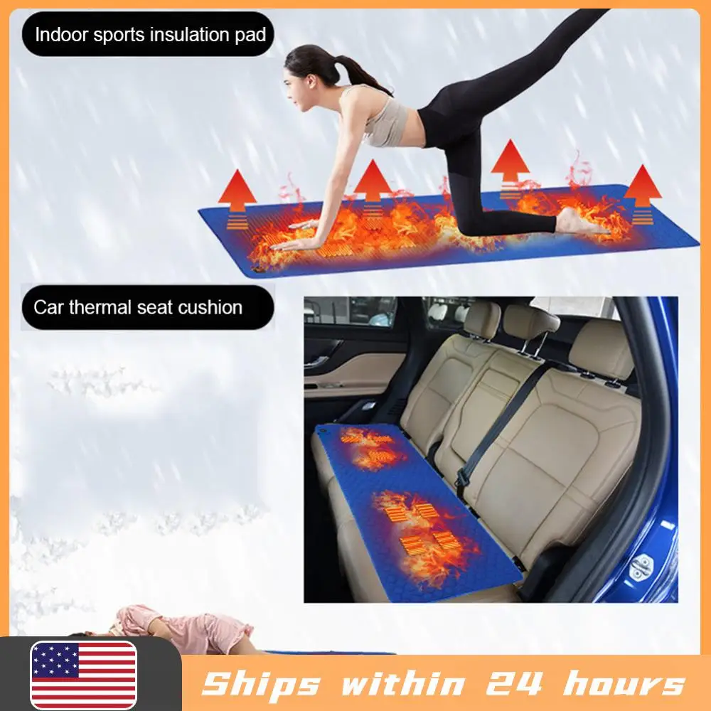 

7 Zones Heating Sleeping Mat 38 To 65℃ 3 Gear Insulation Heated Mat USB Powered for Outdoor Camping Hiking