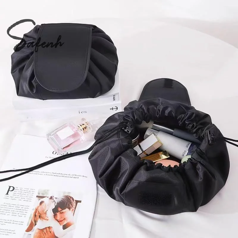 Women Drawstring Cosmetic Bag Travel Storage Makeup Bag Portable Waterproof Toiletry Case