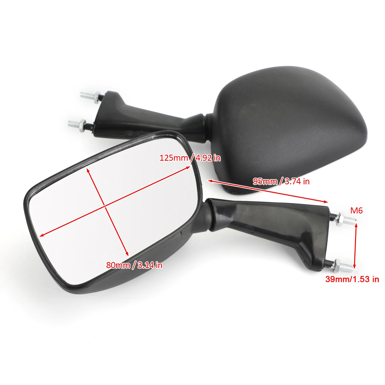 Rearview Side Mirrors Fit for Yamaha TZM150 TZR250 3XV V2 1990-1995