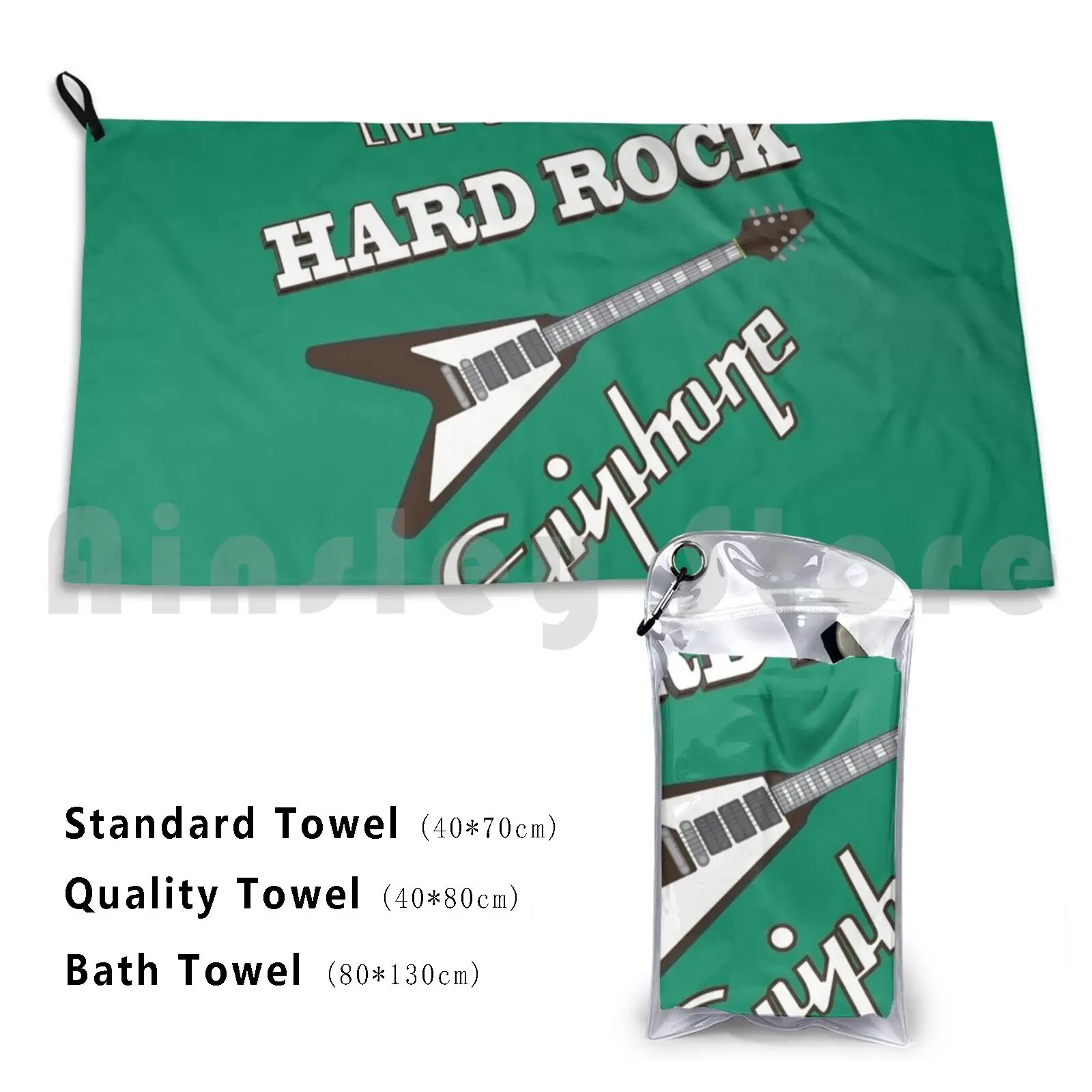 منشفة حمام حية وعالية الصوت وسادة شاطئ جيتار Epiphone Music Song Hevimetal Star Dave Grohl Electric
