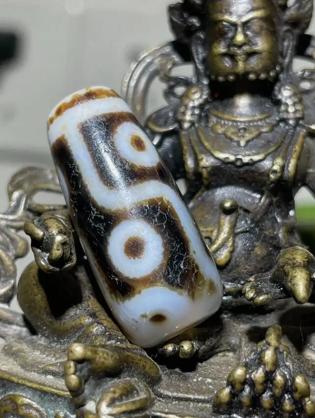 

Tibetan Nepalese Himalayan Ancient agate Old Dzi Talisman 6 eye Beads Amulet