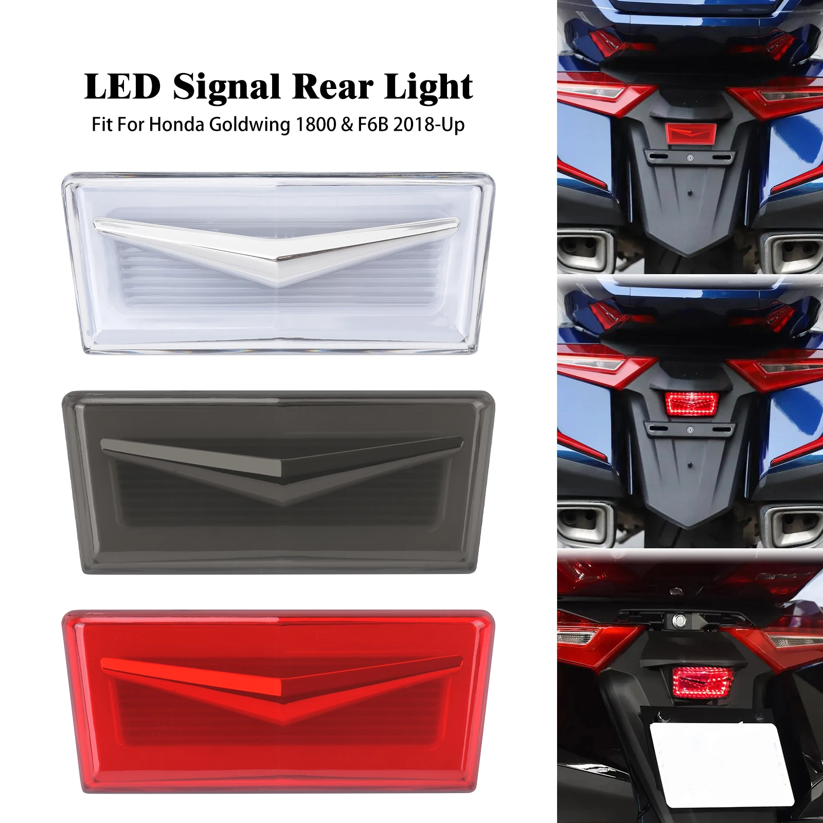

Motorcycle LED Taillight Rear Brake Reflctor Light For Honda Gold Wing 1800 GL1800 GoldwingTour DCT F6B 2018-Later Fender Lamp