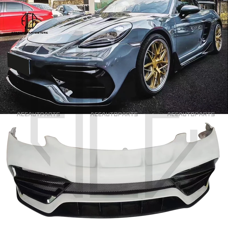 

FOR Porsche 2016-2020 cayman boxster 718 upgrade PD Style carbon fiber bodykit front diffuser front bumper front lip