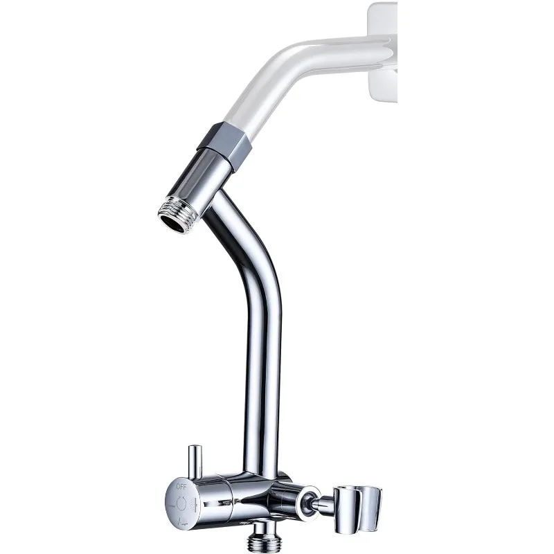 

All Metal Shower Diverter with Low Handheld Holder, 3-Way Diverter Valve with Pause Mode for Handheld and Fixed Shower