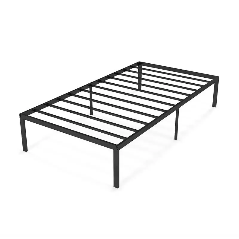 14 Inch Heavy Duty Metal Bed Frame, Sturdy Iron Structure With Under Bed Storage, No Box Spring Needed For Memory Foam Latex Mattress, Modern Simple Bedroom Furniture