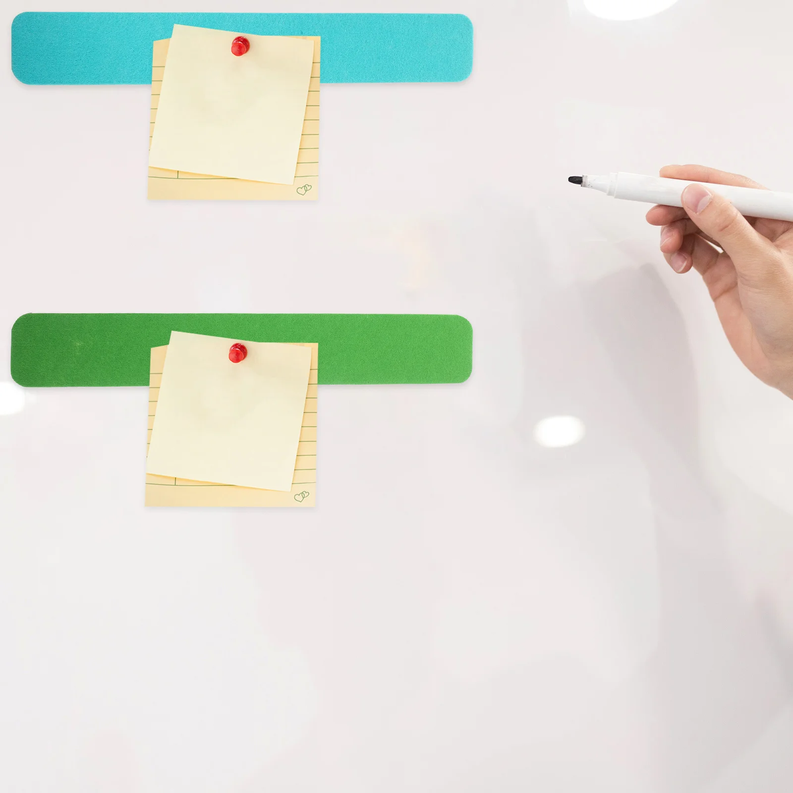 

4Pcs Felt Bulletin Board Strips Reusable Pin Boards for Wall Study Planner Decorative Bulletin Boards for Office